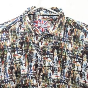 7 Downie St. London Couture Button Down Short Sleeve Shirt - Size 1X